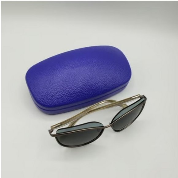 Emilio Pucci 60mm Rounded Sunglasses Gunmetal/Creme - Picture 4 of 9